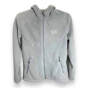 Mountain Hardwear Hoodie Jacket Womens Medium Blue Monkey Fleece Lined Pockets